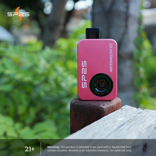 SP2S Apollo Disposable Vape offers dual inhaling modes, a smart display, premium finish, optimized airflow, and an "SP" mesh coil for enhanced flavor.