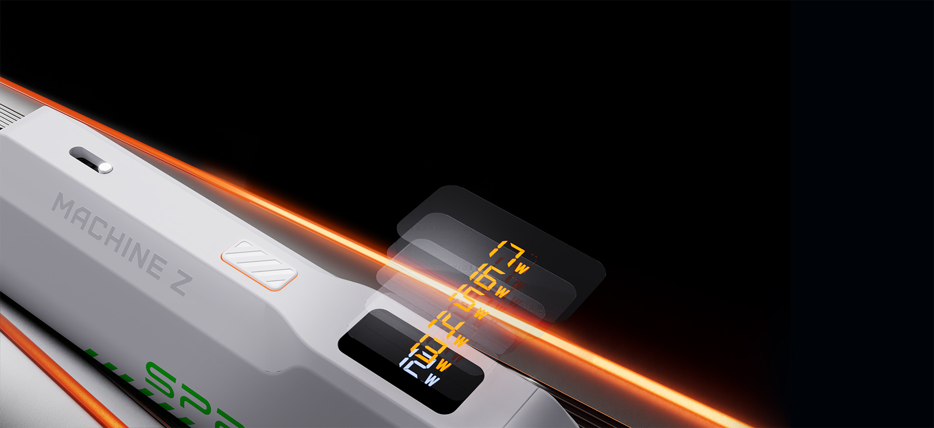  SP2S Machine Z pod system featuring a digital display screen with adjustable power for precise vaping control