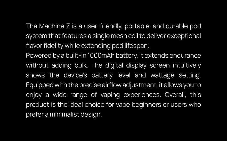 SP2S Machine Z Product description