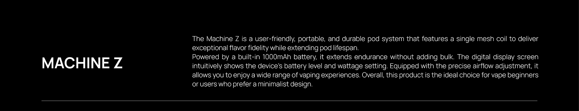 SP2S Machine Z Product description