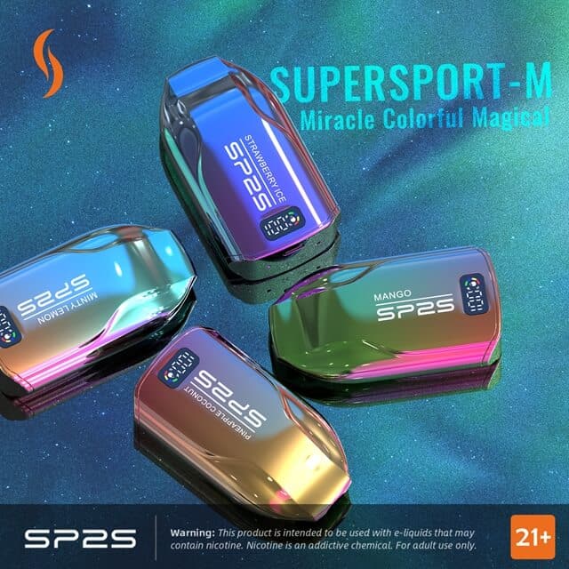 SP2S SUPERSPORT M Disposable Vape up to 12000 Puffs, Sports Car Concept, Blending Taste Into Speed and Passion.