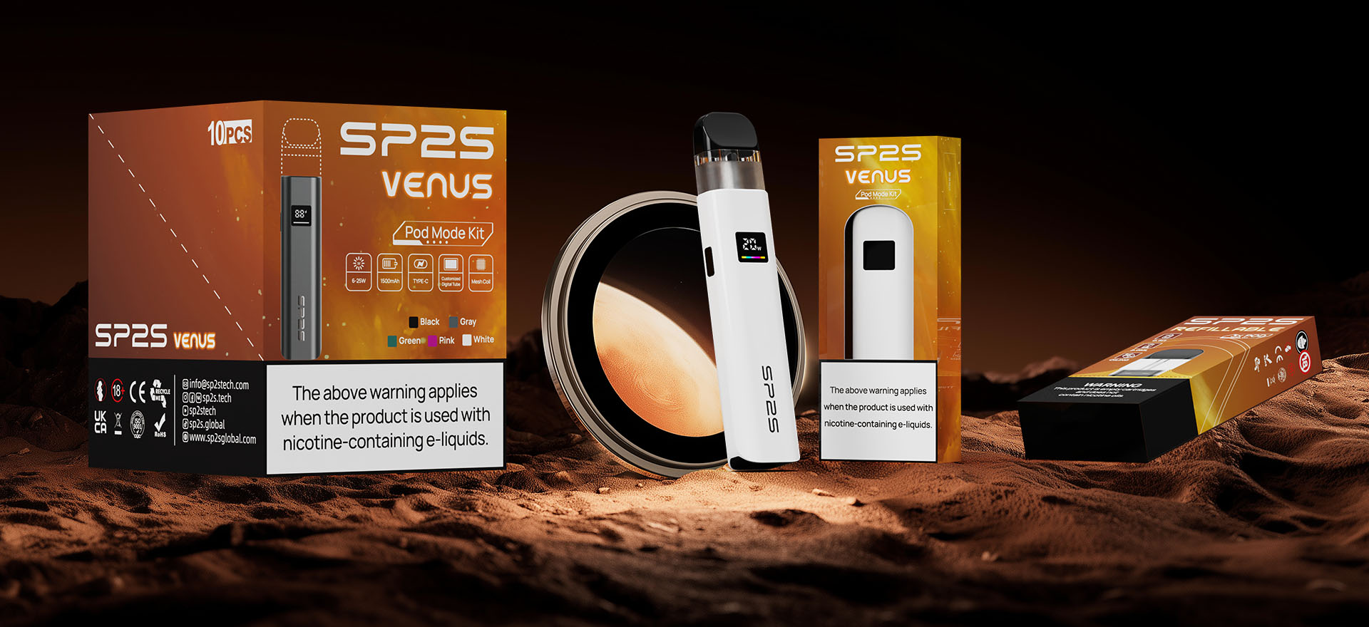 SP2S VENUS Open Pod System product packaging