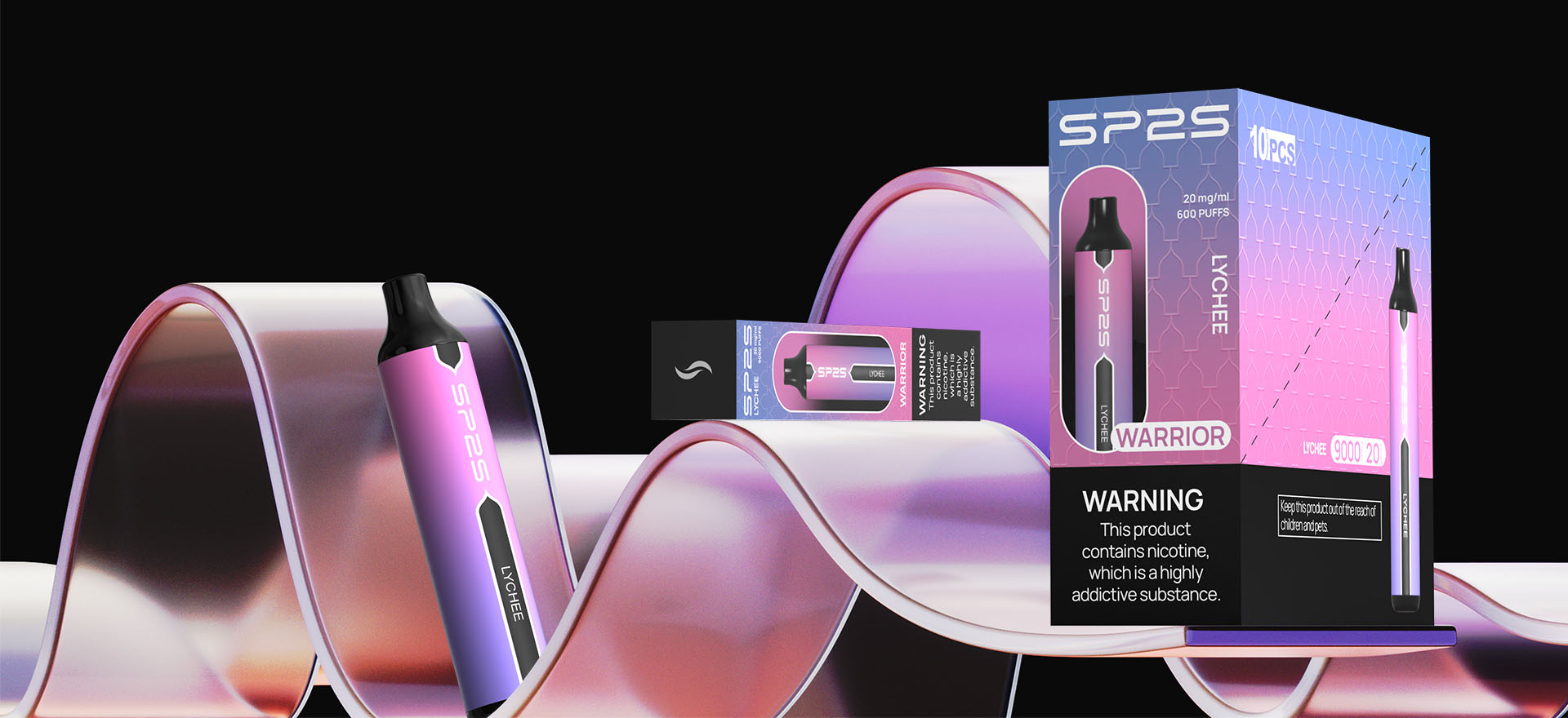 SP2S Warrior Disposable Vapes product packaging